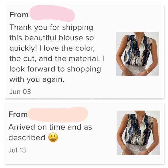 Marble Print Button Down Collared Sleeveless Blouse Top - Picture 9 of 11